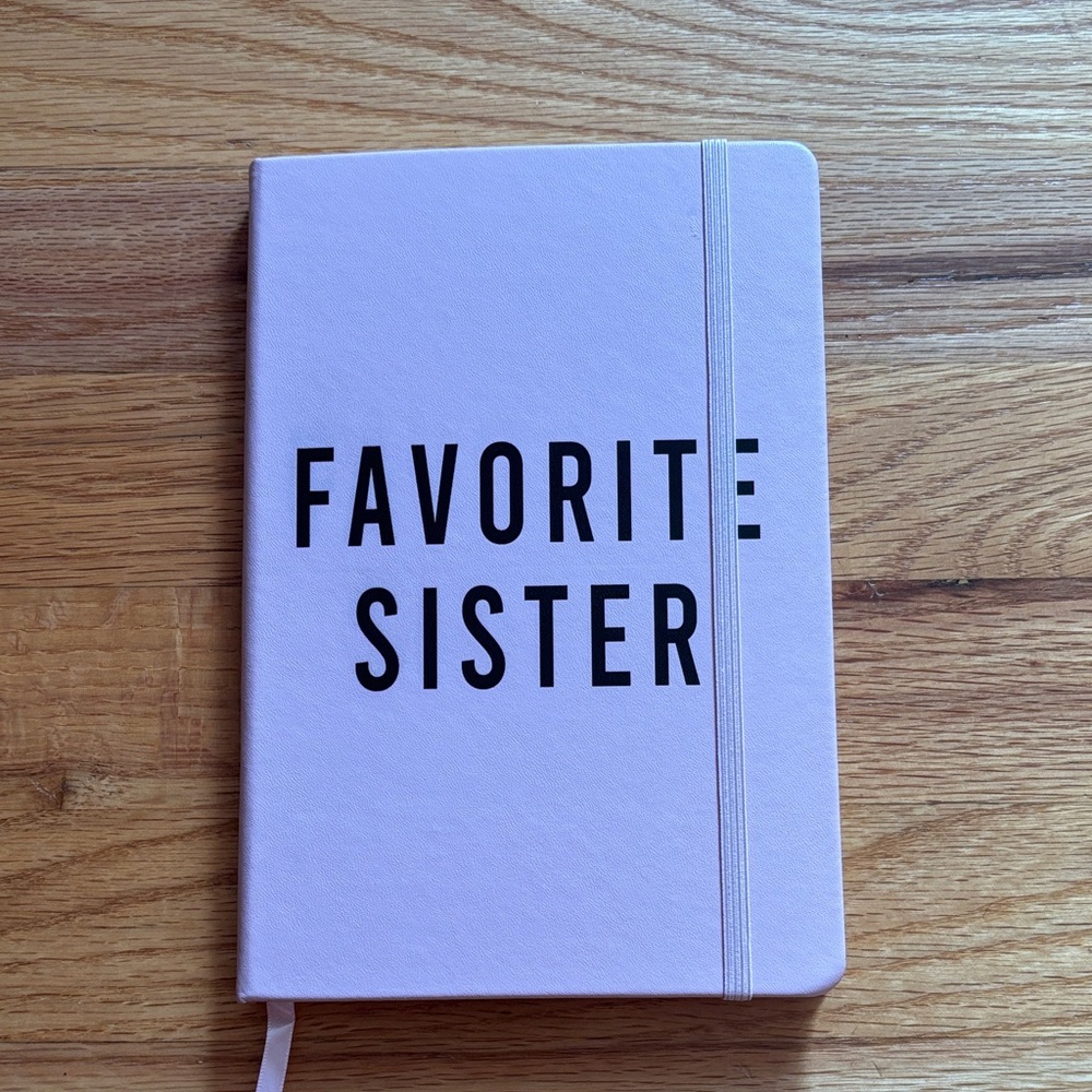 Pink 'Favorite Sister' blank, lined journal